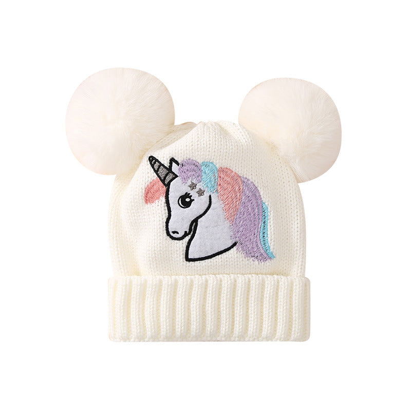 Wholesale Children' s Knit Hat for Autumn and Winter,  New Style and Double Pom-Poms,  Warm Winter